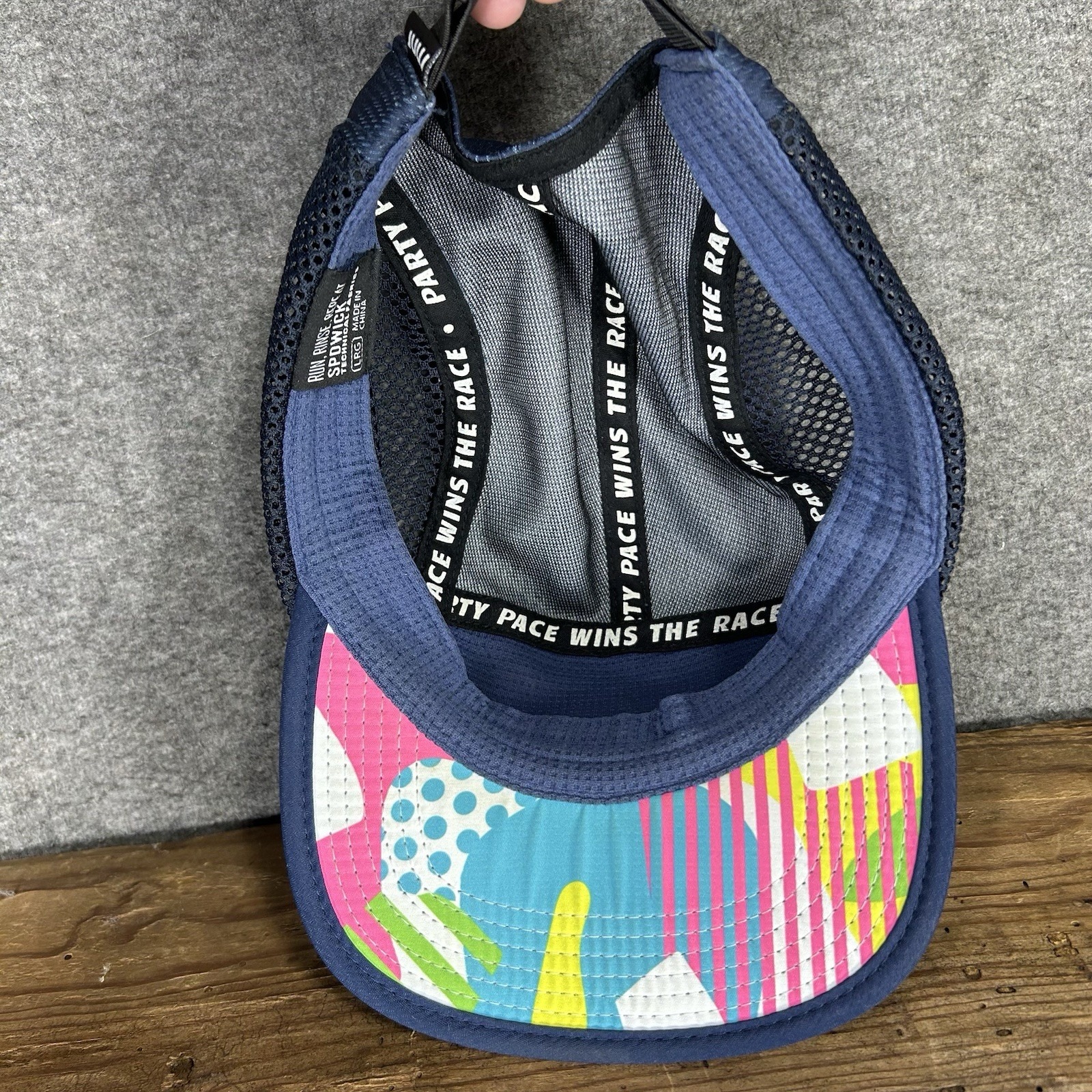 Rnnr Hat Cap Adult L Blue Distance 5-Panel Ventilated Running Spdwick — image 7 of 8